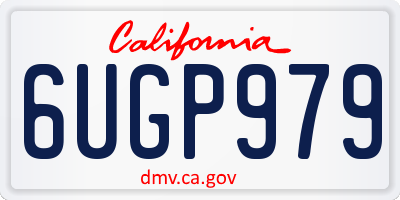 CA license plate 6UGP979
