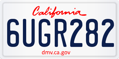 CA license plate 6UGR282