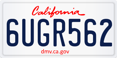 CA license plate 6UGR562