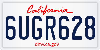 CA license plate 6UGR628