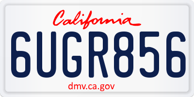 CA license plate 6UGR856