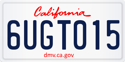 CA license plate 6UGT015