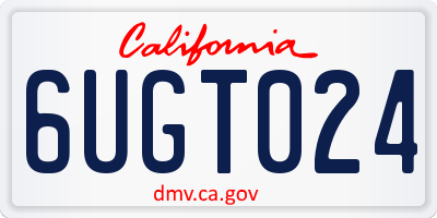 CA license plate 6UGT024