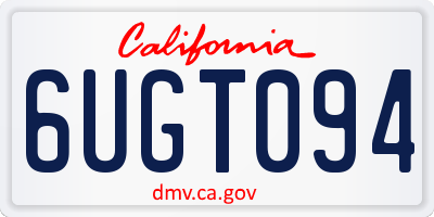 CA license plate 6UGT094