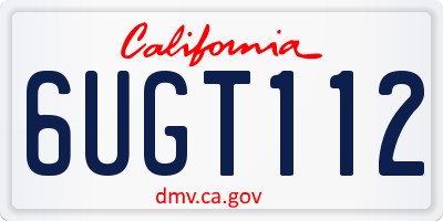 CA license plate 6UGT112