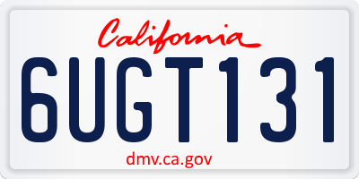 CA license plate 6UGT131