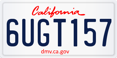 CA license plate 6UGT157