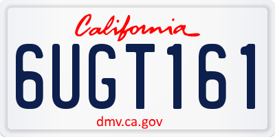 CA license plate 6UGT161