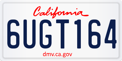 CA license plate 6UGT164