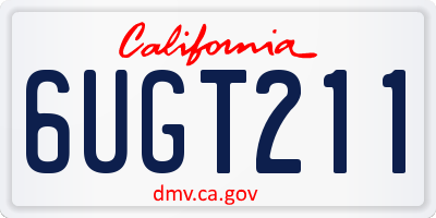 CA license plate 6UGT211