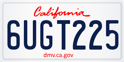 CA license plate 6UGT225