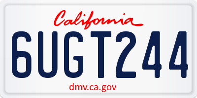CA license plate 6UGT244