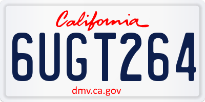 CA license plate 6UGT264