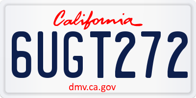 CA license plate 6UGT272