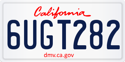 CA license plate 6UGT282