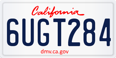 CA license plate 6UGT284