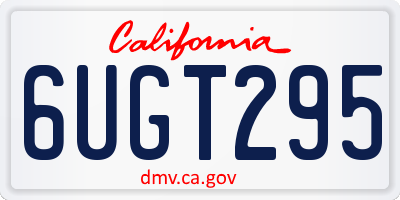 CA license plate 6UGT295