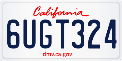CA license plate 6UGT324