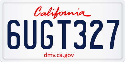 CA license plate 6UGT327