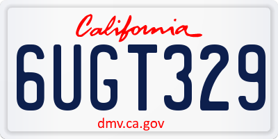 CA license plate 6UGT329