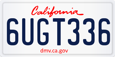 CA license plate 6UGT336