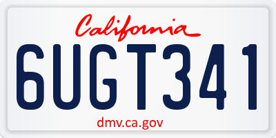 CA license plate 6UGT341