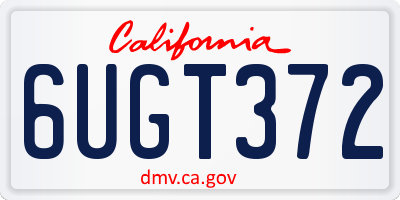 CA license plate 6UGT372