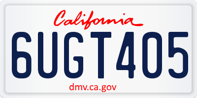 CA license plate 6UGT405