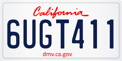 CA license plate 6UGT411