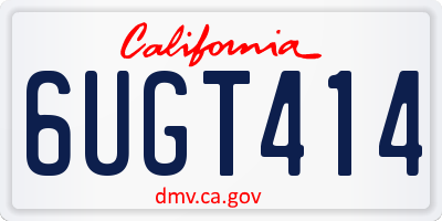 CA license plate 6UGT414