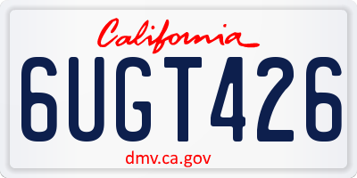 CA license plate 6UGT426