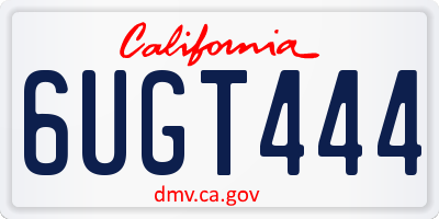 CA license plate 6UGT444