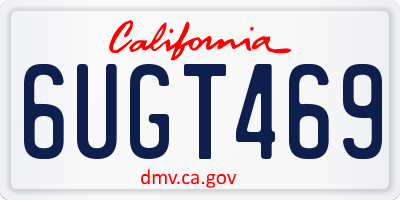 CA license plate 6UGT469