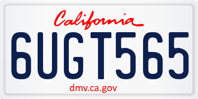 CA license plate 6UGT565