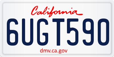 CA license plate 6UGT590