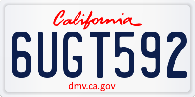 CA license plate 6UGT592