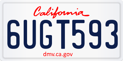 CA license plate 6UGT593