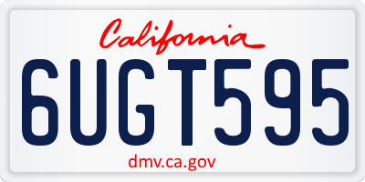 CA license plate 6UGT595
