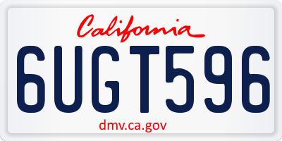 CA license plate 6UGT596