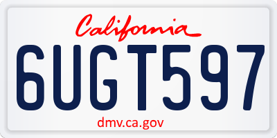 CA license plate 6UGT597