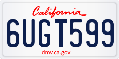 CA license plate 6UGT599