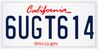 CA license plate 6UGT614