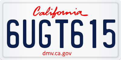 CA license plate 6UGT615