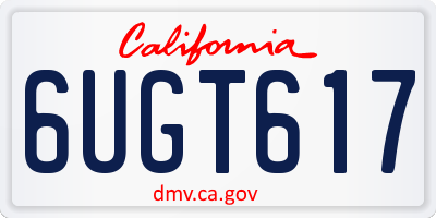 CA license plate 6UGT617