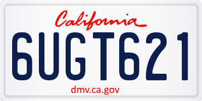CA license plate 6UGT621