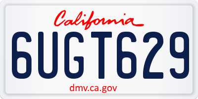 CA license plate 6UGT629
