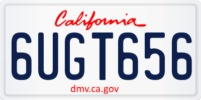 CA license plate 6UGT656