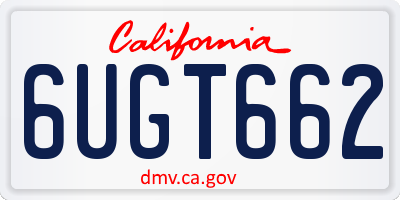 CA license plate 6UGT662