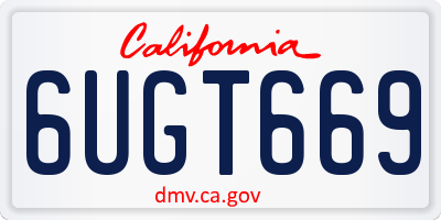 CA license plate 6UGT669