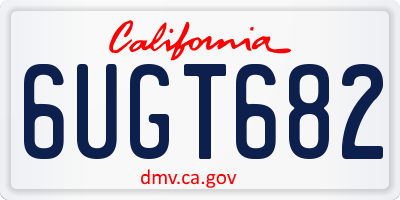 CA license plate 6UGT682